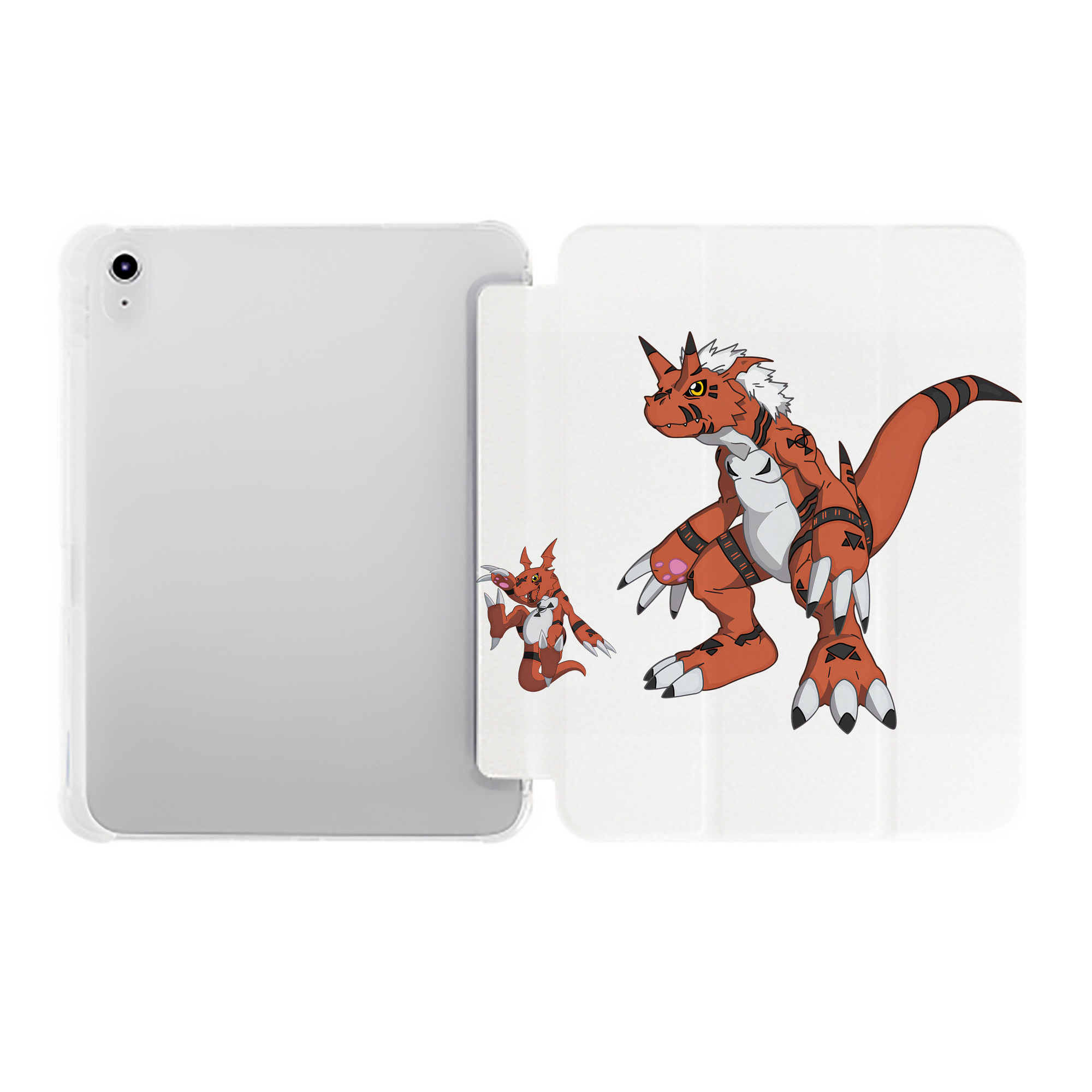 （画像用） Digimon デジタルモンスター/デジモン IPad ケース ペン収納付き 三つ折りスタンド PUレザー×シリコン 対応機種9.5/10.5/10.9インチ